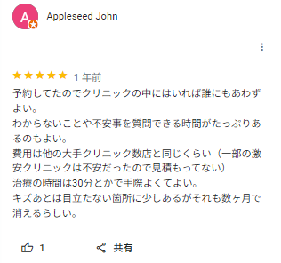 東京ノースト口コミ